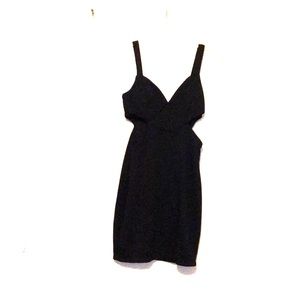 Back cocktail dress, with side cutouts